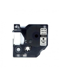 Compatible Cinta Rotuladora DYMO D1 45010 Negro Trasparente