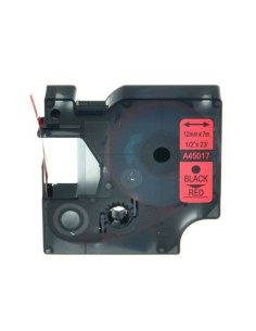 Compatible Cinta Rotuladora DYMO D1 45017 Negro / ROJO