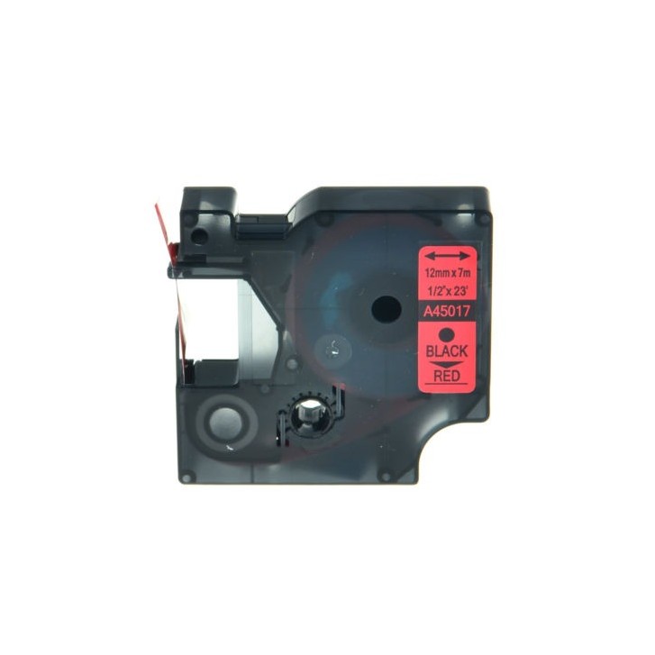 Compatible Cinta Rotuladora DYMO D1 45017 Negro / ROJO