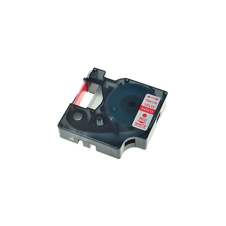 Compatible Cinta Rotuladora DYMO D1 45015 Rojo / Blanco