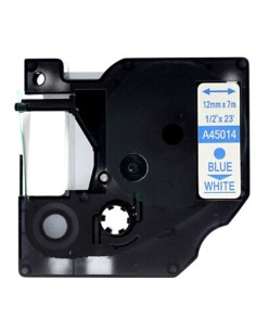 Compatible DYMO Cinta Rotuladora D1 45014 AZUL / BLANCO