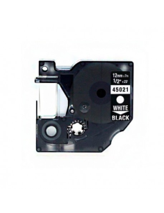 Compatible Cinta Rotuladora DYMO D1 45021 Blanco / Negro