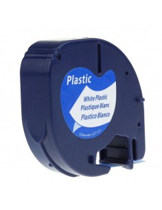 Compatible DYMO Cinta Rotuladora LETRATAG 91201 Negro