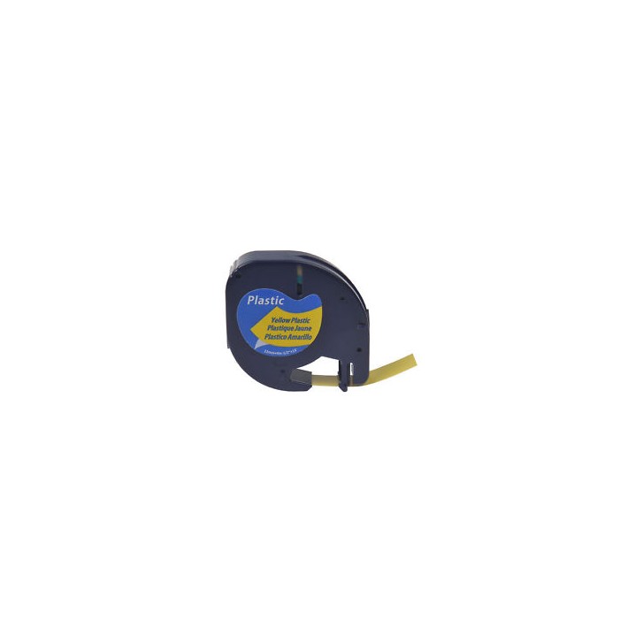 Compatible DYMO Cinta Rotuladora LETRATAG 91202 Negro