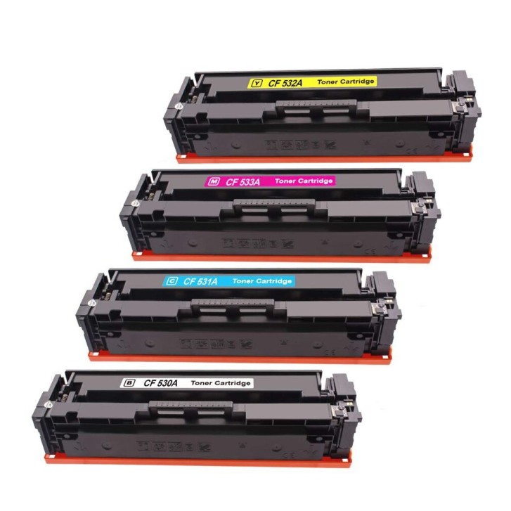 Pack 4 x Toner Compatible HP CF530A CF531A CF532A CF533A
