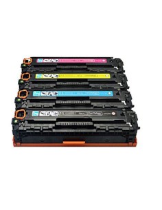 Pack 4 x Toner Compatible HP CF540A CF541A CF542A CF543A