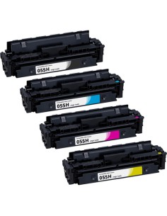 Compatible Pack 4 x Toner Canon 055H / 055 (SIN CHIP)