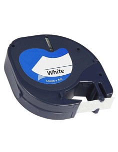 Compatible DYMO LETRATAG 91200 NEGRO  BLANCO