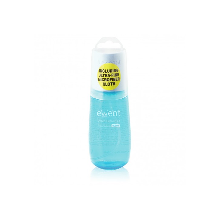Ewent EW5671 kit de limpieza para computadora Pantallas / Plásticos Líquido para limpieza de equipos 200 ml