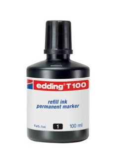 FRASCO TINTA PARA RELLENAR 100ML NEGRO EDDING T100-01