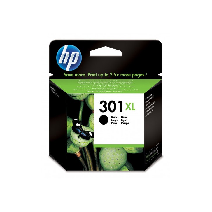 CARTUCHO DE TINTA HP DESKJET 1050 2050 3050 NEGRO 301XL 8ML (CH563EE) HP301XL