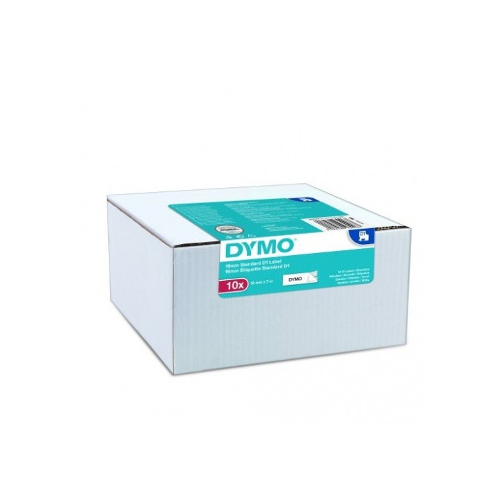 MULTIPACK 10 CINTAS DYMO D1 19MMX7M NEGRO/BLANCO DYMO 2093098