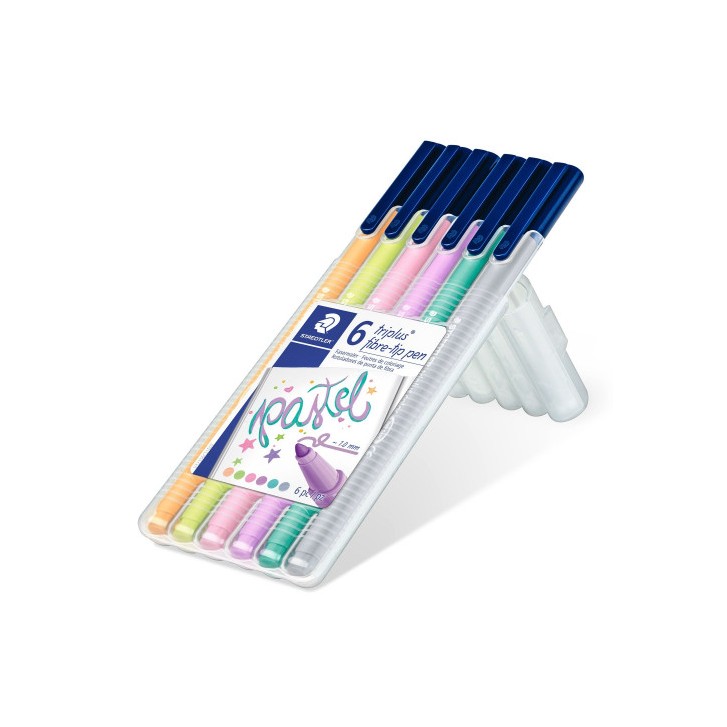 ESTUCHE 6 PZASTRIPLUS COLOR 323, SURT. NEON STAEDTLER 323SB6CS01