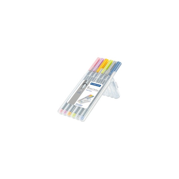 ESTUCHE 6 PZASTRIPLUS FINELINER 334, SURT. NEÓN STAEDTLER 334 SB6CS3