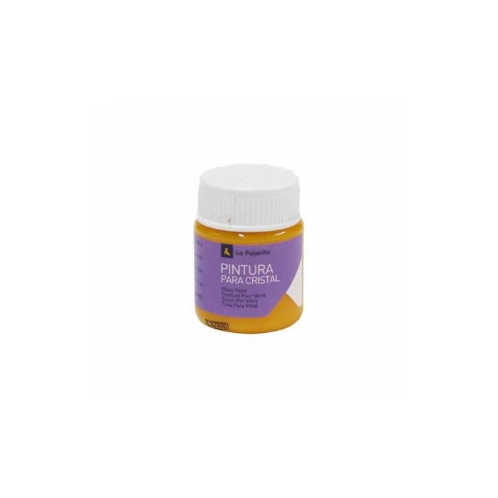 PINTURA PARA CRISTAL AL AGUA CA-02 AMARILLO. 25ML LA PAJARITA 188971