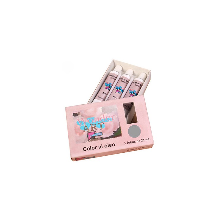 CAJA 3 TUBOS 21ML. ÓLEO Nº.61 GRIS WONDER ART BY PRYSE 6250061