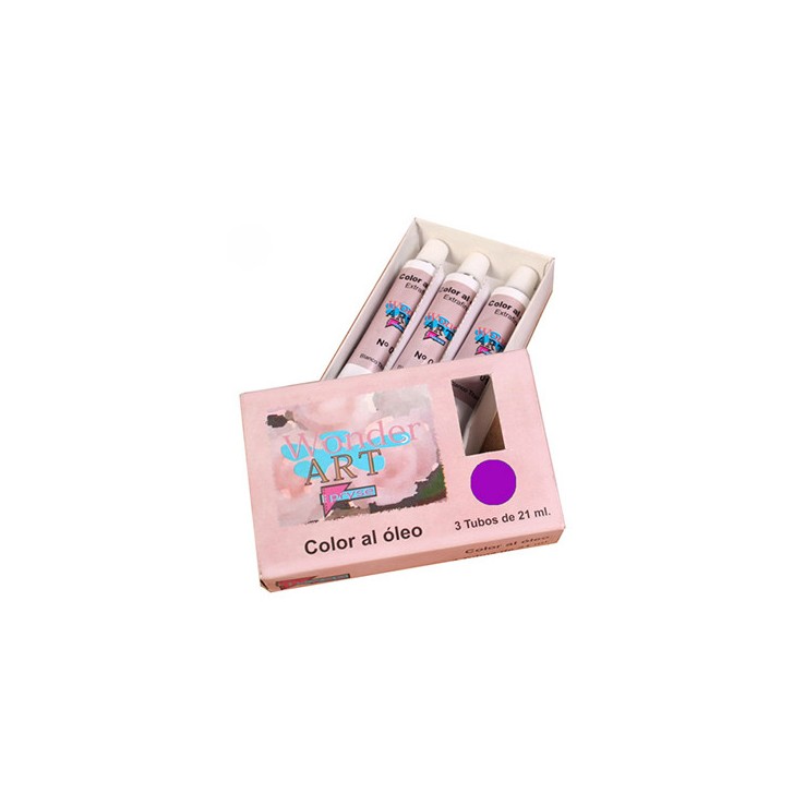 CAJA 3 TUBOS 21ML. ÓLEO Nº.56 VIOLETA WONDER ART BY PRYSE 6250056