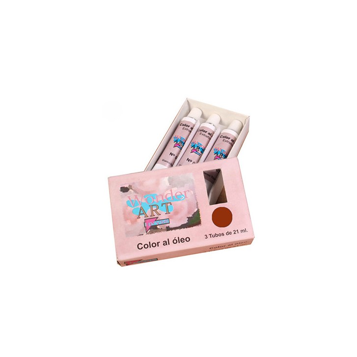CAJA 3 TUBOS 21ML. ÓLEO Nº.36 SIENA TOSTADO WONDER ART BY PRYSE 6250036
