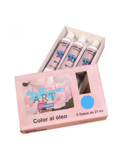 CAJA 3 TUBOS 21ML. ÓLEO Nº.29 AZUL CYAN WONDER ART BY PRYSE 6250029