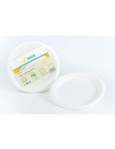 PAQUETE 50 PLATOS REDONDOS CAÑA DE AZUCAR 17CM BETIK CU469