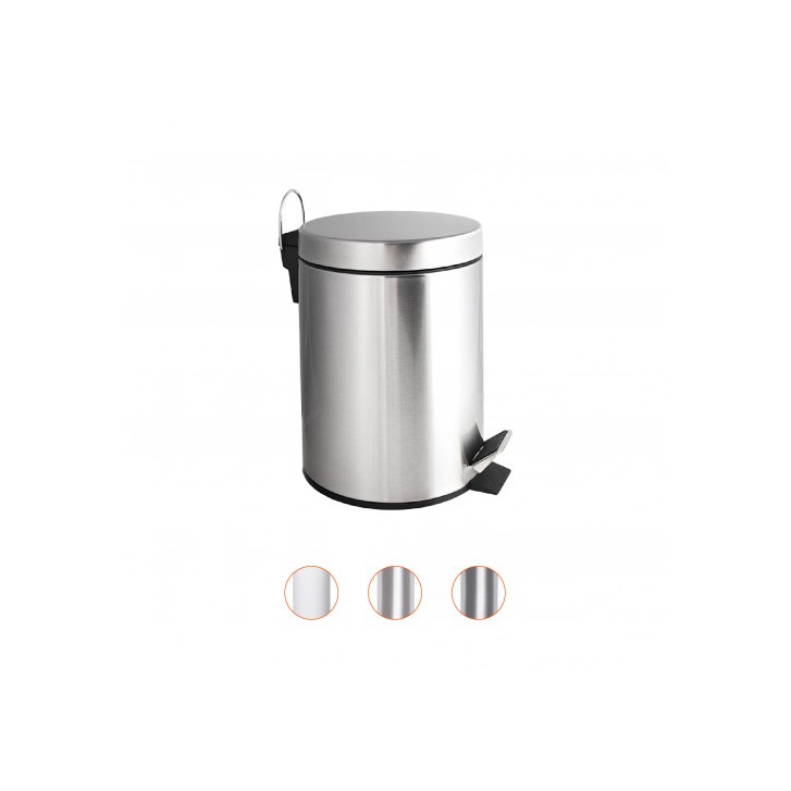 PAPELERA ACERO CON PEDAL 12L PULL IMPORT DP412