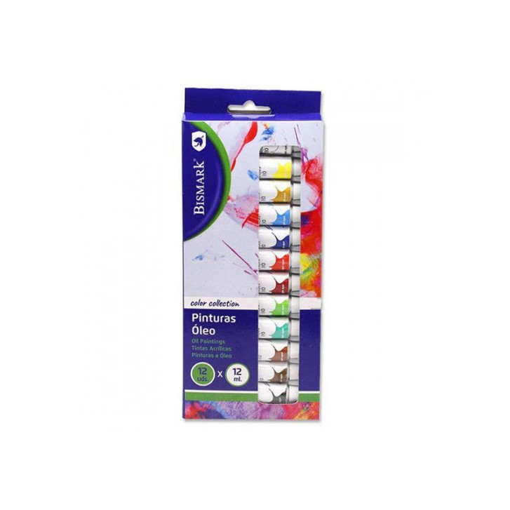 SET PINTURAS OLEO TUBOS 12 COLORES X 12 ML BISMARK 327026