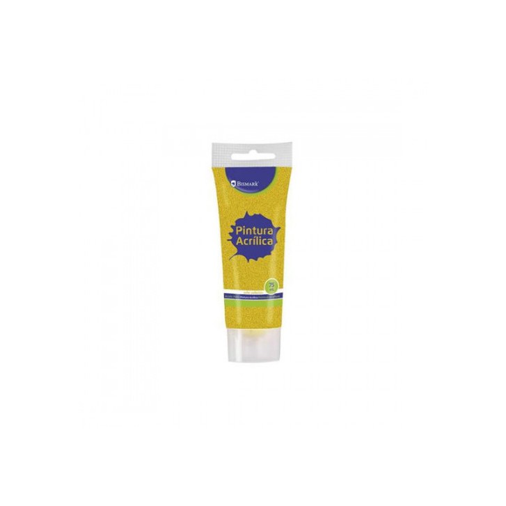 BOTE PINTURA ACRILICA 75 ML ORO CON GLITTER BISMARK 328672