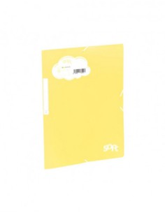 CARPETA SOLAPAS SOFT POLIPROPILENO C/ETIQUETA Y GOMA AMARILLO CARCHIVO 20160120