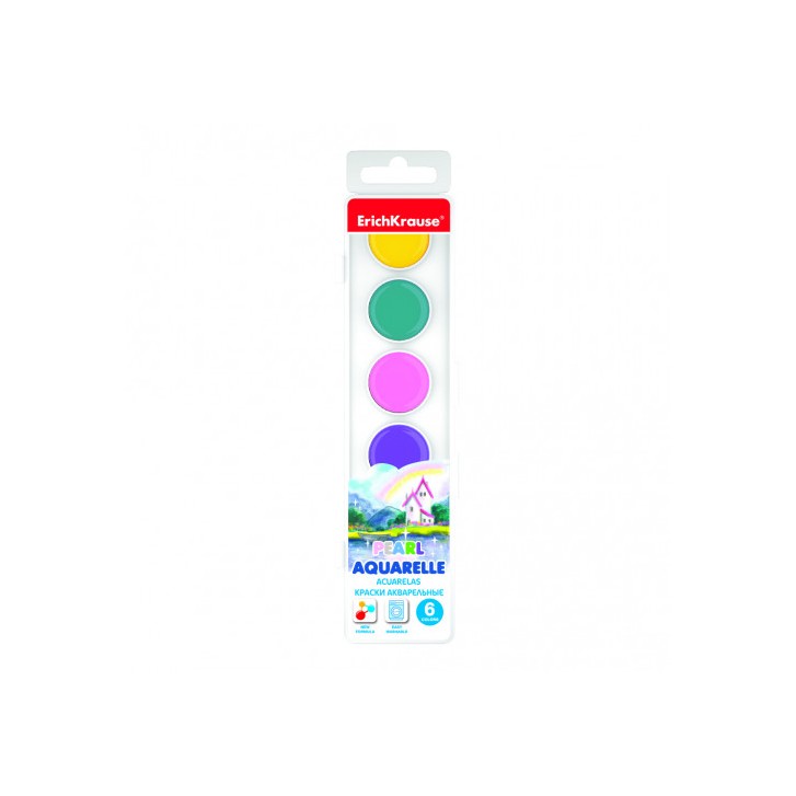 CAJA ACUARELAS PEARL 6 COLORES ERICH KRAUSE 50584
