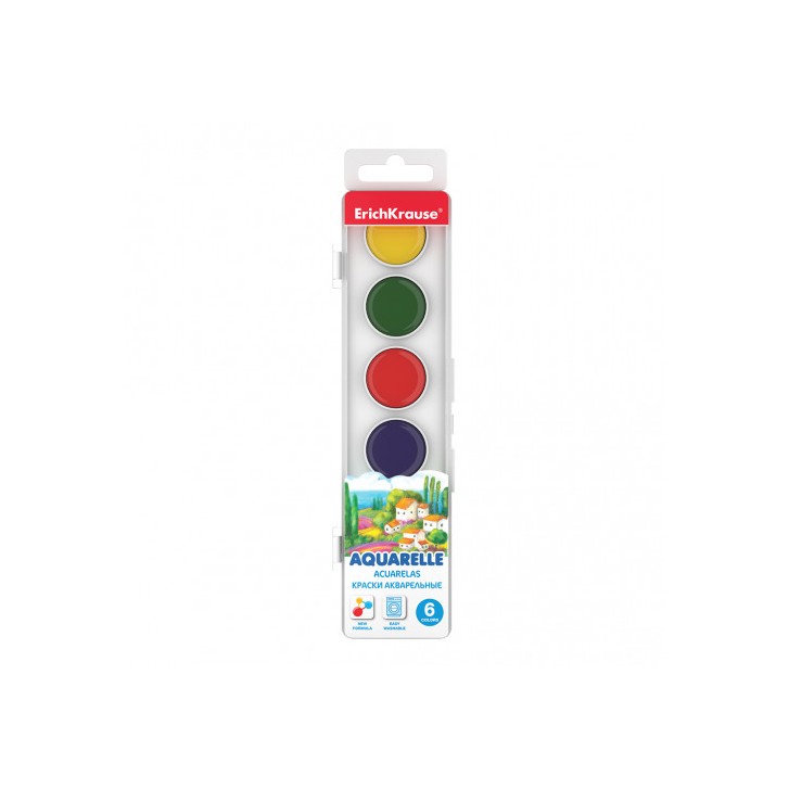 CAJA DE ACUARELAS 6 COLORES ERICH KRAUSE 50580
