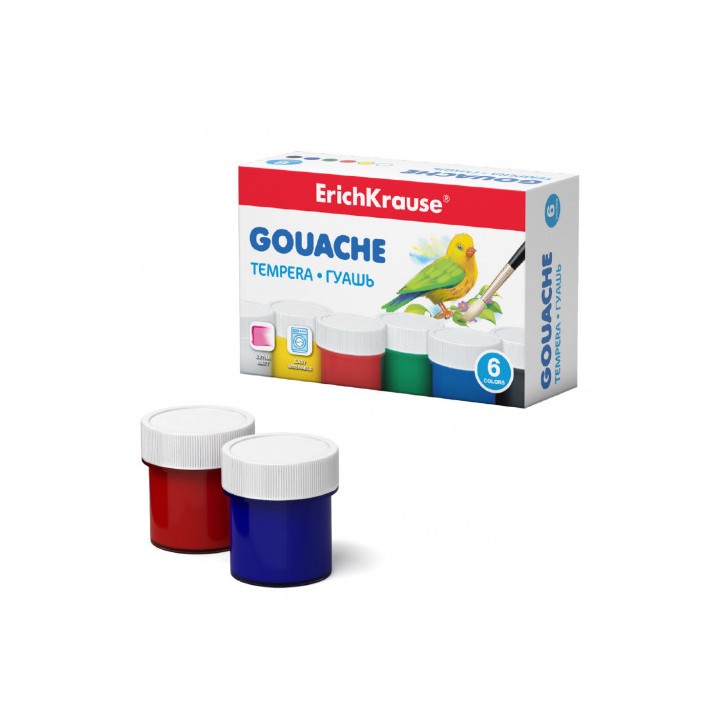 CAJA GOUACHE 6 COLORS BY 20ML ERICH KRAUSE 50535