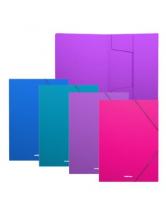 CARPETA CON GOMAS ELÁSTICAS DIAGONAL VIVID, A4, COLORES SURTIDOS ERICH KRAUSE 50380