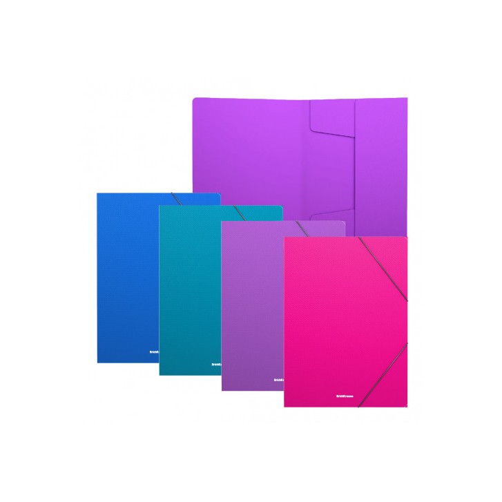 CARPETA CON GOMAS ELÁSTICAS DIAGONAL VIVID, A4, COLORES SURTIDOS ERICH KRAUSE 50380