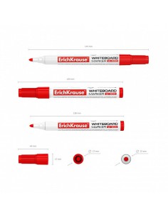 MARCADOR PIZARRA BLANCA W-500, COLOR: ROJO ERICH KRAUSE 12847