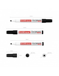MARCADOR PIZARRA BLANCA W-500, COLOR: NEGRO ERICH KRAUSE 12845