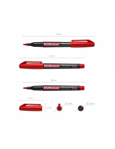 MARCADOR PERMANENTE P-70, COLOR: ROJO ERICH KRAUSE 37075