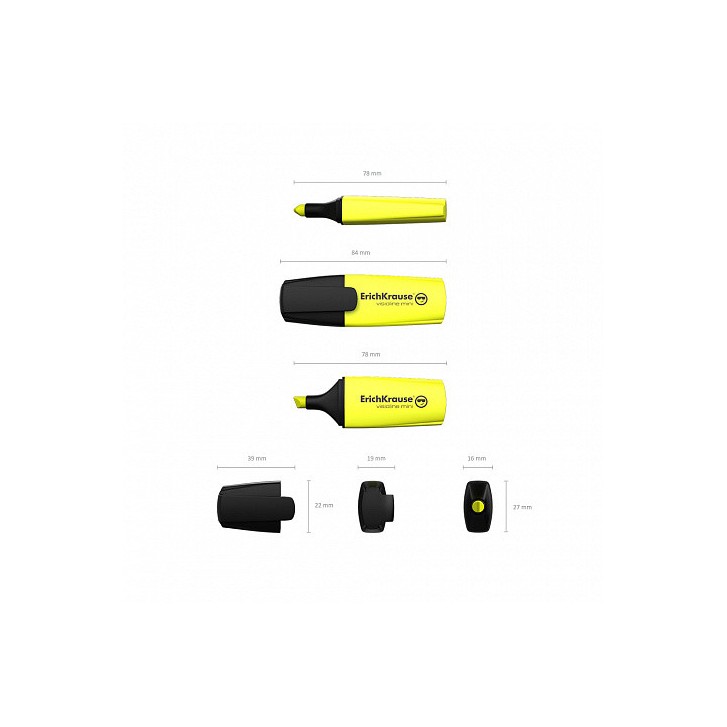 FLUORESCENTE VISIOLINE MINI, COLOR: AMARILLO ERICH KRAUSE 42753