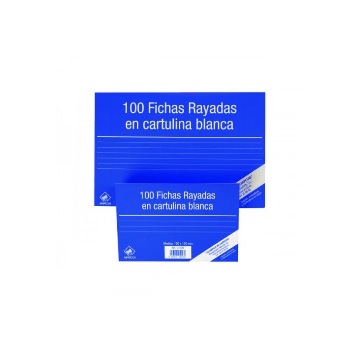 100 FICHAS DE CARTULINA LISA (200X120 MM) Nº. 4 MARIOLA 3114L