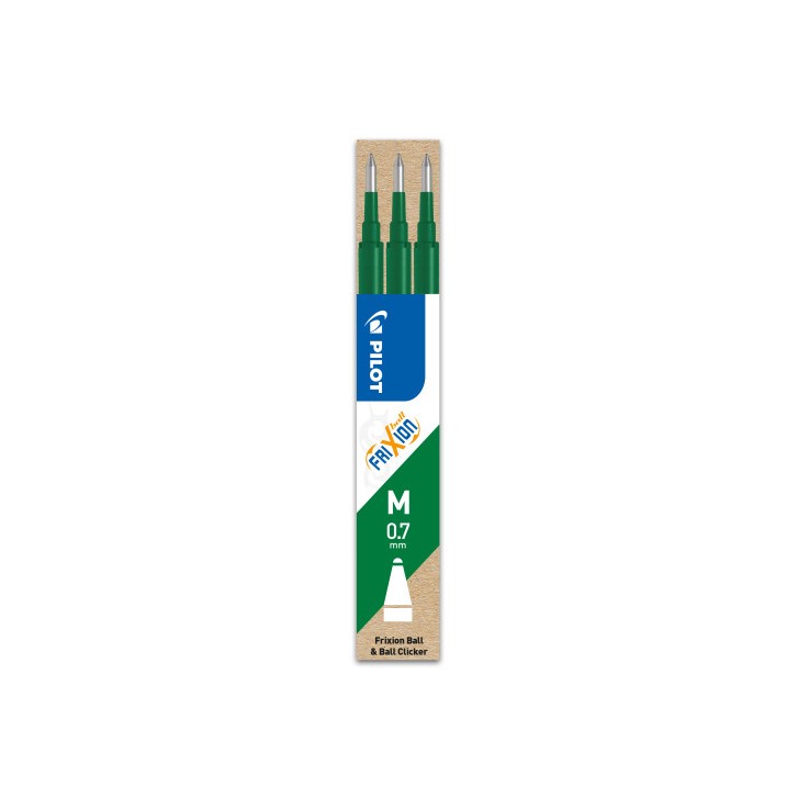 PACK 3 RECAMBIOS FRIXION VERDE PILOT BLS- FR7-V-S3