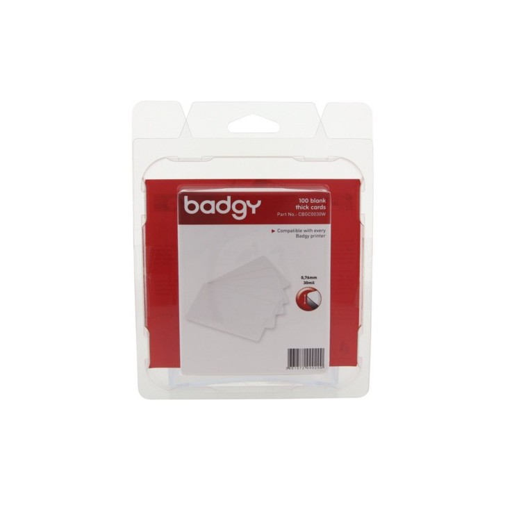 PACK 100 TARTEJAS PVC BADGY CBGC0030W