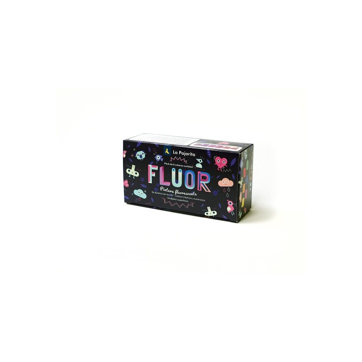 KIT PINTURA FLUORESCENTE 6 COLORES SURTIDOS LA PAJARITA 119397