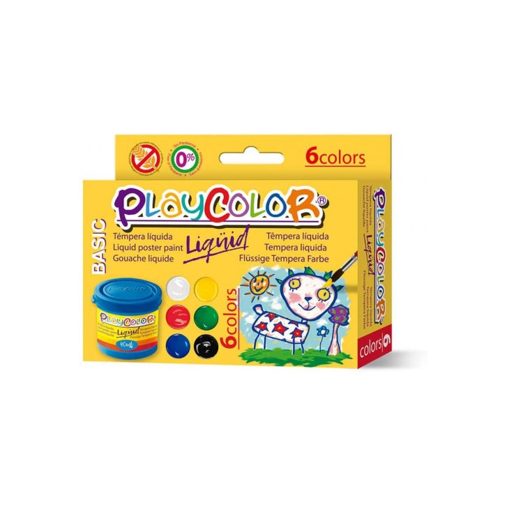 LIQQUID 40ML. EN 6 COLORES SURTIDOS + PINCEL PLAYCOLOR 19931