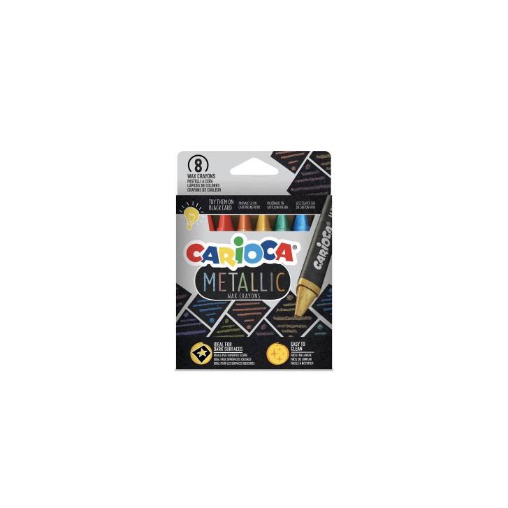 Carioca Ceras Maxi Wax Metallic - 8 Uds