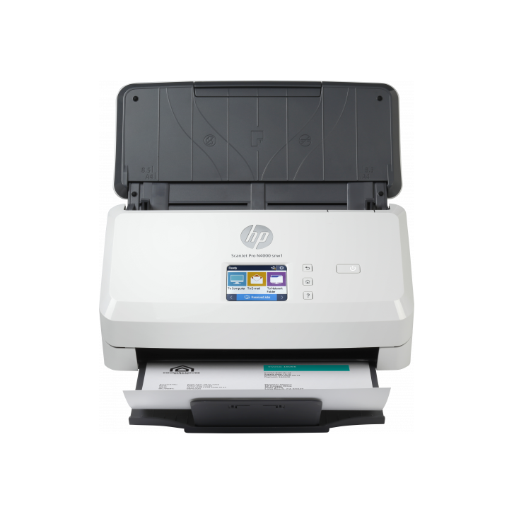 HP Scanjet Pro N4000 snw1 Escáner alimentado con hojas 600 x 600 DPI A4 Negro, Blanco