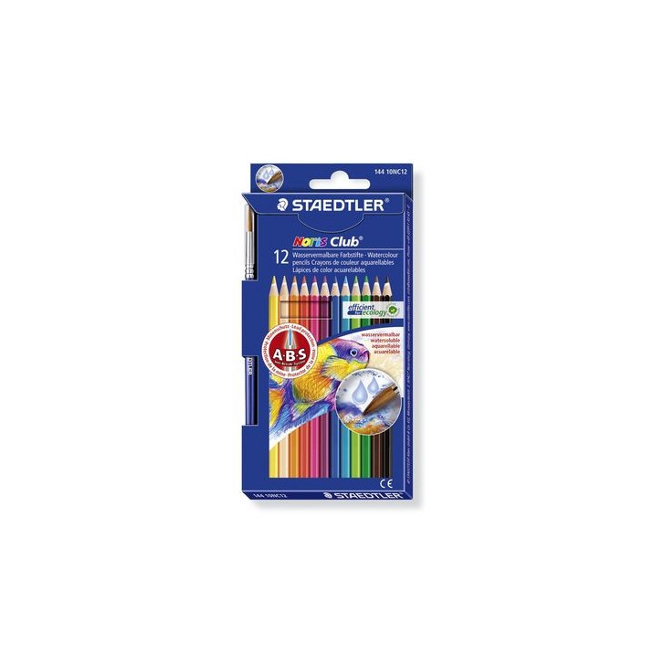 LÁPICES COLOR NORIS AQUARELL 144 10, ESTUCHE 12 PZAS STAEDTLER 144 10NC12