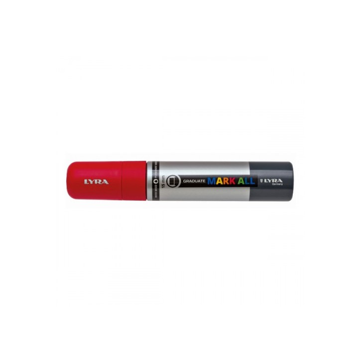 MARCADOR PERMANENTE MARK ALL ROJO 15 MM LYRA GROOVE L6840018