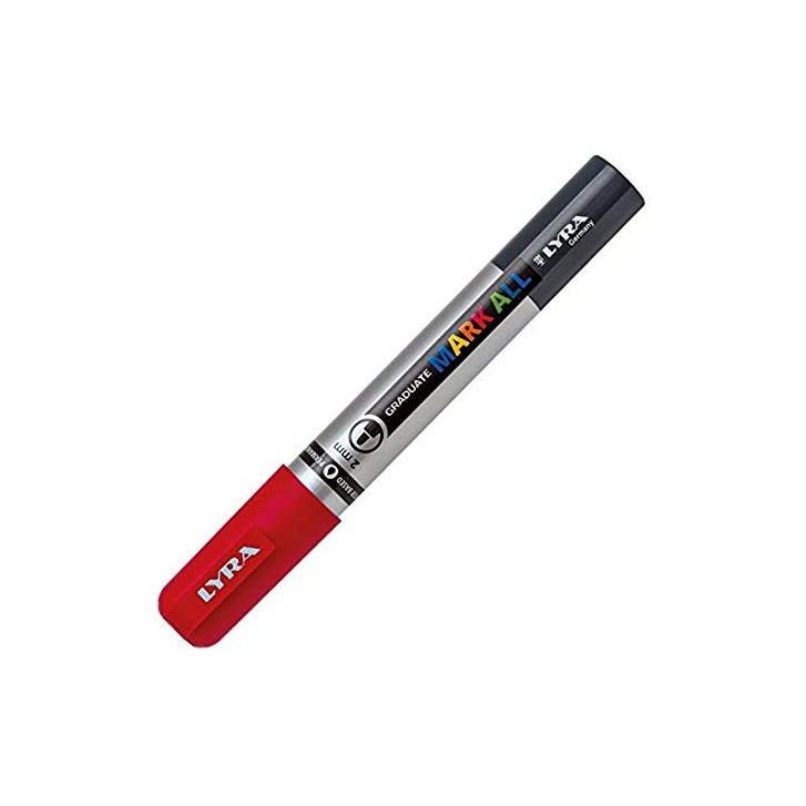 MARCADOR PERMANENTE MARK ALL ROJO 2 MM LYRA GROOVE L6820018