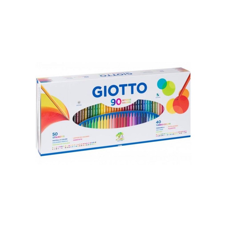 GIOTTO STILNOVO CAJA 50 LAPICEROS + 40 ROTULADORES + SACAPUNTAS GIOTTO F257500