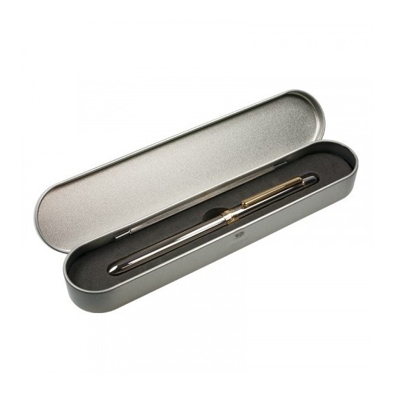 BOLIGRAFO CUERPO COLOR PLATA CROMADO CON 4 FUNCIONES EN CAJA MILAN 1772601