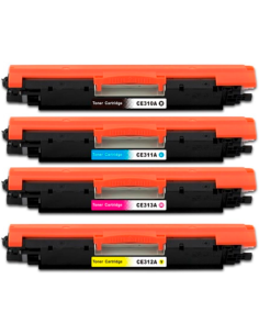 Pack 4 x Toner Compatible HP CF350A CF351A CF352A CF353A